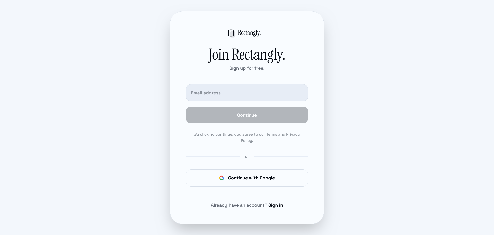 Landing & Authentication preview 3
